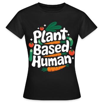 Végétarien Végétalien Végétarien Végétarien - T-shirt Femme - noir - Devant - AI Model Female 172 dark (172cm)