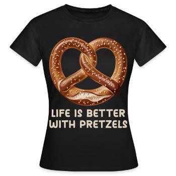 Bretzels Dire Bretzel Bretzel Bretzel Baker - T-shirt Femme - noir - Devant - AI Model Female 172 dark (172cm)