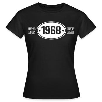 1968 Birthday 1968 - Women's T-Shirt - black - Front - AI Model Female 172 dark (172cm)