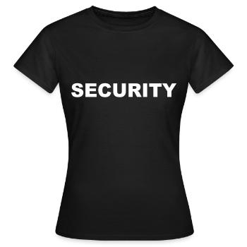 Sécurité - T-shirt Femme - noir - Devant - AI Model Female 172 dark (172cm)