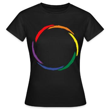 Circle symbol homosexuality LGBT - Women's T-Shirt - black - Front - AI Model Female 172 dark (172cm)