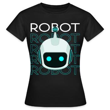 Robot - Frauen T-Shirt - Schwarz - Vorne - AI Model Female 172 dark (172cm)