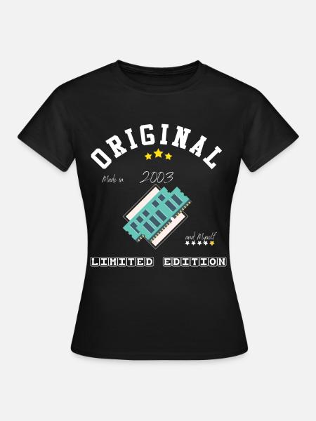 Jahr 2003 - Frauen T-Shirt - Schwarz