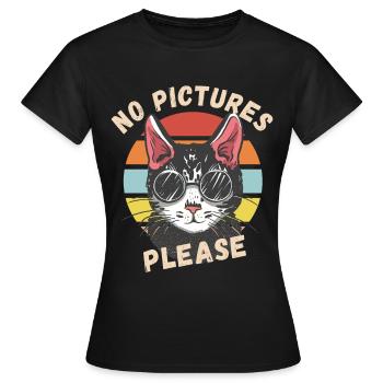 Pas de photos s’il vous plaît - T-shirt Femme - noir - Devant - AI Model Female 172 dark (172cm)