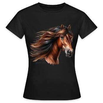 Quarter Horse - Women's T-Shirt - black - Front - AI Model Female 172 dark (172cm)