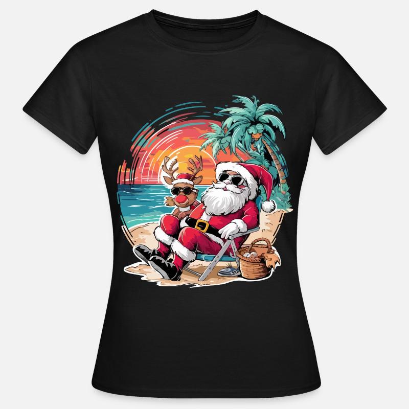 Weihnachten im Juli - Dame-T-shirt - sort