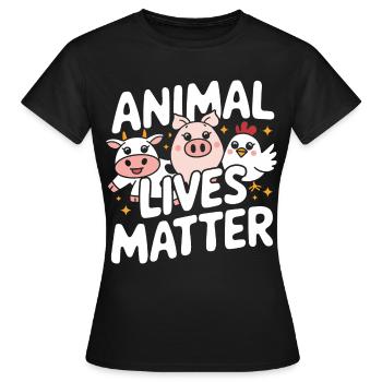 Végétarien Végétalien Végétarien Végétarien - T-shirt Femme - noir - Devant - AI Model Female 172 dark (172cm)