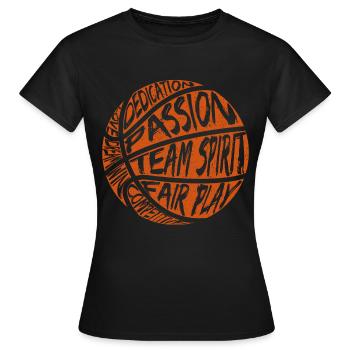 Basketball Basketballer Basketballmannschaft - Frauen T-Shirt - Schwarz - Vorne - AI Model Female 172 dark (172cm)
