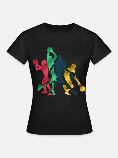 Équipe de basket-ball basketball basketball - T-shirt Femme - noir
