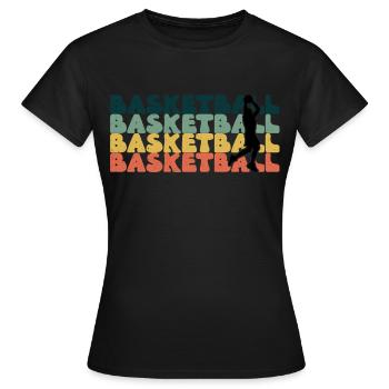 Basketball Basketballer Basketballmannschaft - Frauen T-Shirt - Schwarz - Vorne - AI Model Female 172 dark (172cm)