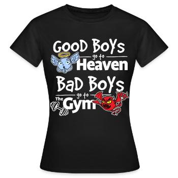 Les mauvais garçons vont à la gym - T-shirt Femme - noir - Devant - AI Model Female 172 dark (172cm)