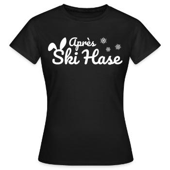 Apres Ski Rabbit Ski Après Ski Party Blanche-Neige - T-shirt Femme - noir - Devant - AI Model Female 172 dark (172cm)