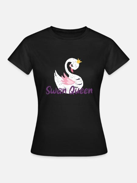 sweet swan queen gift idea women and children - Women's T-Shirt - black