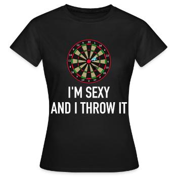 Dart je suis sexy et je le jette - T-shirt Femme - noir - Devant - AI Model Female 172 dark (172cm)
