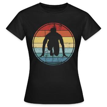 Runner running sprint athletics - Women's T-Shirt - black - Front - AI Model Female 172 dark (172cm)