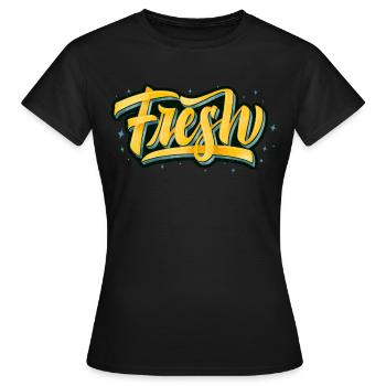 Frais et frais - T-shirt Femme - noir - Devant - AI Model Female 172 dark (172cm)