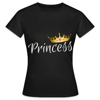 Princess - princess - Women's T-Shirt - black - Front - AI Model Female 172 dark (172cm)
