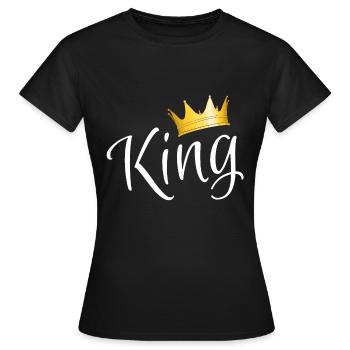 King - king - Women's T-Shirt - black - Front - AI Model Female 172 dark (172cm)