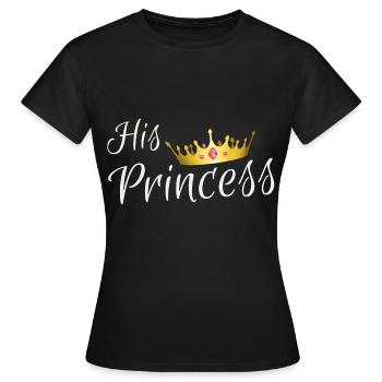Sa princesse - Sa princesse - T-shirt Femme - noir - Devant - AI Model Female 172 dark (172cm)