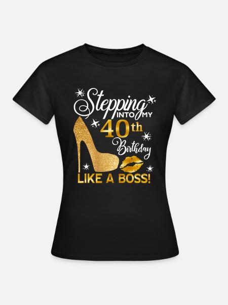 40 - T-shirt dam - svart