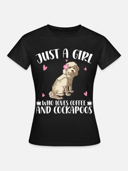 Cockapoo Mädchen - Frauen T-Shirt - Schwarz