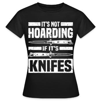 Messer sammeln - Frauen T-Shirt - Schwarz - Vorne - AI Model Female 172 dark (172cm)