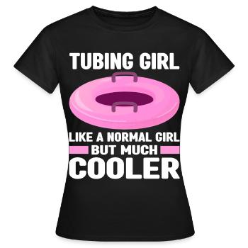 Rafting - Frauen T-Shirt - Schwarz - Vorne - AI Model Female 172 dark (172cm)