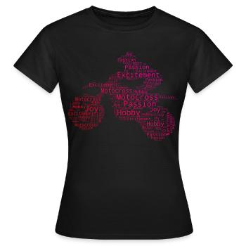 Men's Dirt Bike Dirt Bike Women's Dirt Biker - Women's T-Shirt - black - Front - AI Model Female 172 dark (172cm)