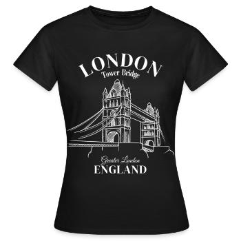 London Tower Bridge England Great London - Frauen T-Shirt - Schwarz - Vorne - AI Model Female 172 dark (172cm)