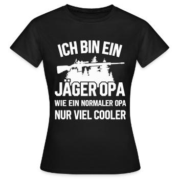 Hunter Hunting Hunting Hunting Clothing - Women's T-Shirt - black - Front - AI Model Female 172 dark (172cm)
