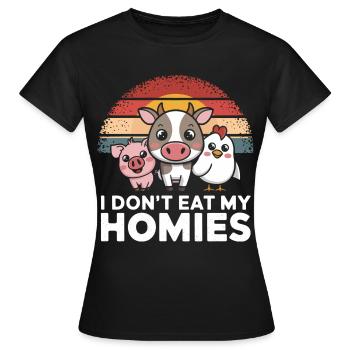 Végétarien Végétalien Végétarien Végétarien - T-shirt Femme - noir - Devant - AI Model Female 172 dark (172cm)