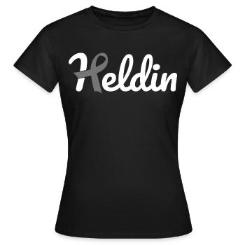 Heldin Krebs - Frauen T-Shirt - Schwarz - Vorne - AI Model Female 172 dark (172cm)