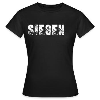 Siegen - Frauen T-Shirt - Schwarz - Vorne - AI Model Female 172 dark (172cm)