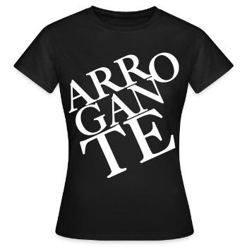 ARROGANT WHITE - Frauen T-Shirt - Schwarz - Vorne - AI Model Female 172 dark (172cm)