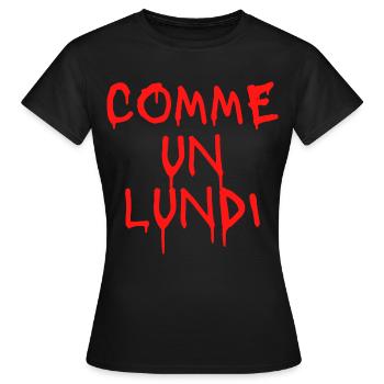 COMME UN LUNDI SANGLANT - T-shirt Femme - noir - Devant - AI Model Female 172 dark (172cm)