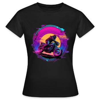 Motorrad Motorbike - Frauen T-Shirt - Schwarz - Vorne - AI Model Female 172 dark (172cm)