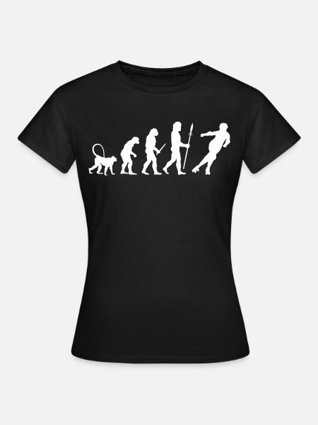 Entwicklung des Roller Derby - Frauen T-Shirt - Schwarz