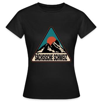 Sächsische Schweiz - Frauen T-Shirt - Schwarz - Vorne - AI Model Female 172 dark (172cm)