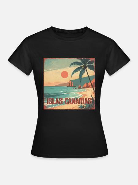 Islas Canarias - Dame-T-shirt - sort
