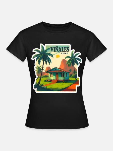 Vinales Kuba - Frauen T-Shirt - Schwarz