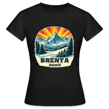 Brenta Dolomites - T-shirt Femme - noir - Devant - AI Model Female 172 dark (172cm)