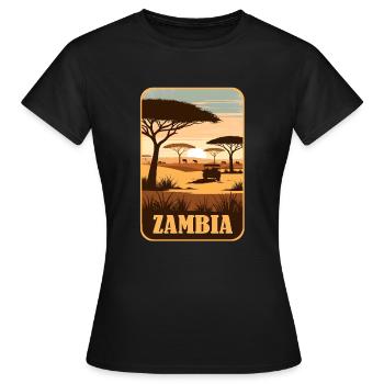 Zambia Africa Safari - Women's T-Shirt - black - Front - AI Model Female 172 dark (172cm)