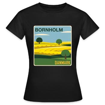 Bornholm Daenemark - Frauen T-Shirt - Schwarz - Vorne - AI Model Female 172 dark (172cm)