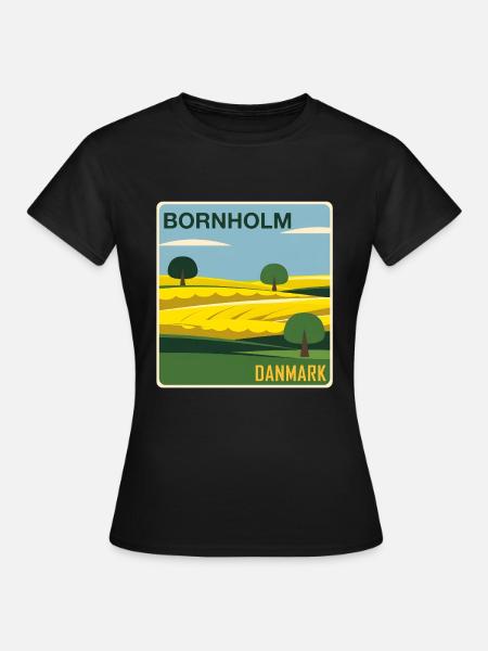 Bornholm Daenemark - Dame-T-shirt - sort