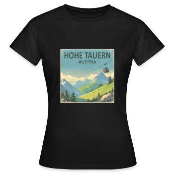 Hohe Tauern Österreich - Frauen T-Shirt - Schwarz - Vorne - AI Model Female 172 dark (172cm)