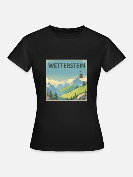 Wetterstein Österreich - Frauen T-Shirt - Schwarz