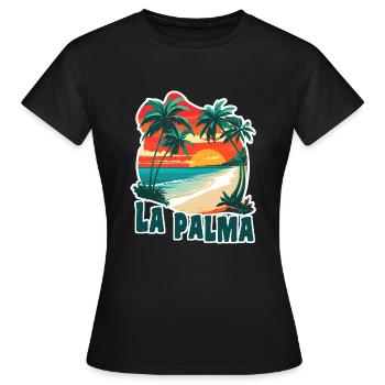 La Palma Kanaren - Frauen T-Shirt - Schwarz - Vorne - AI Model Female 172 dark (172cm)