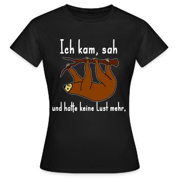 Sloth no desire Saying no desire - Women's T-Shirt - black - Front - AI Model Female 172 dark (172cm)