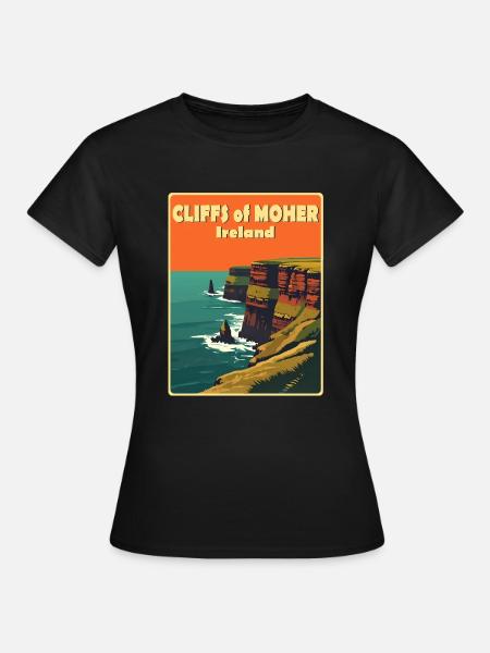 cliffs of moher Irland - Frauen T-Shirt - Schwarz