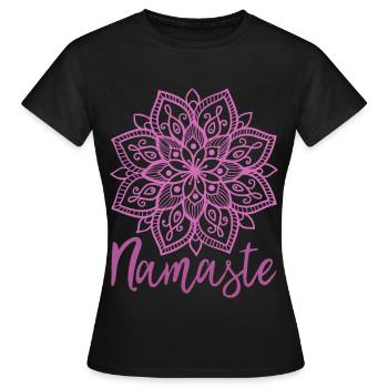 Namaste - T-shirt Femme - noir - Devant - AI Model Female 172 dark (172cm)